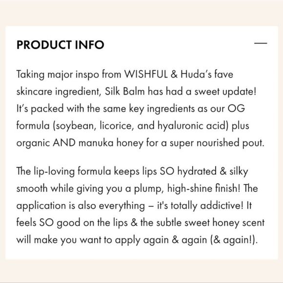 HUDA Beauty Silk Balm Honey Plumping Lip Gloss - Picture 4 of 9